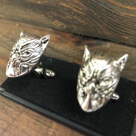 CUFFLINKS for dress shirt BLACK PANTHER MARVEL Cuff Links Prom Groom SUPERHERO - Picture 8 of 13